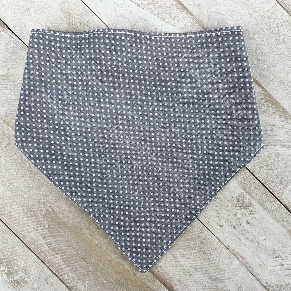 Grey polka dot bandana size small